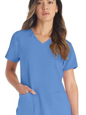 Dickies EDS Essentials Vneck scrub top XXL Light Blue